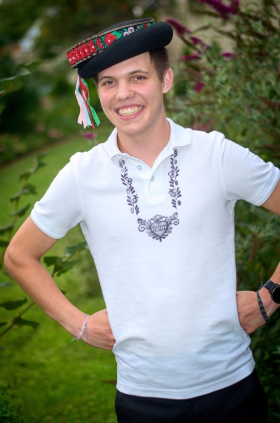 Polokošile pánská bílá "Já su z Hané" - Barva: Bílá, Velikost: L