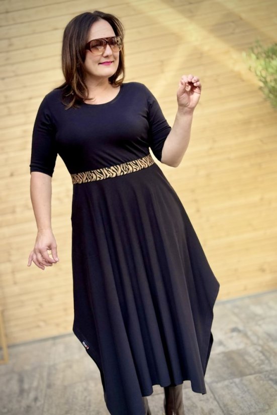 Šaty ALINA - černé - Barva: Černá, Velikost: S