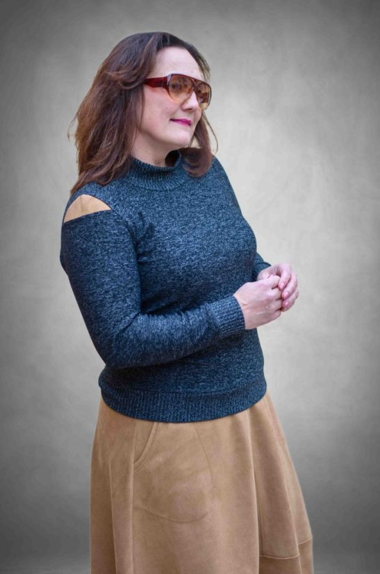 Svetr ANTRIE - Barva: Černý melír, Velikost: L