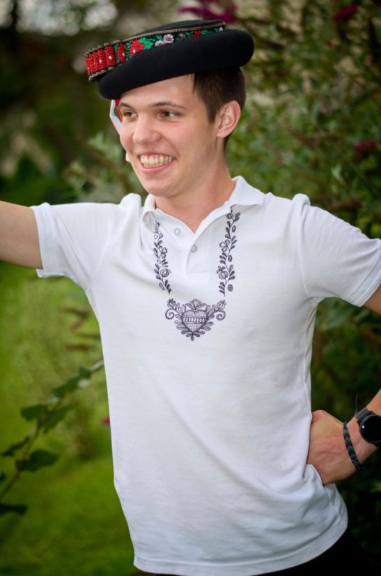 Polokošile pánská bílá "Já su z Hané" - Barva: Bílá, Velikost: L