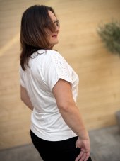 Triko DEIRA bílé (záda hladká viskóza)