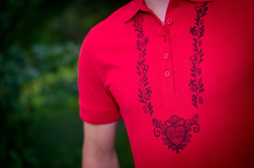Polokošile pánská červená - Barva: Červená, Velikost: XL