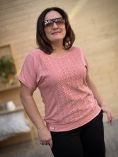 Triko DEIRA lososové (záda hladká viskóza)